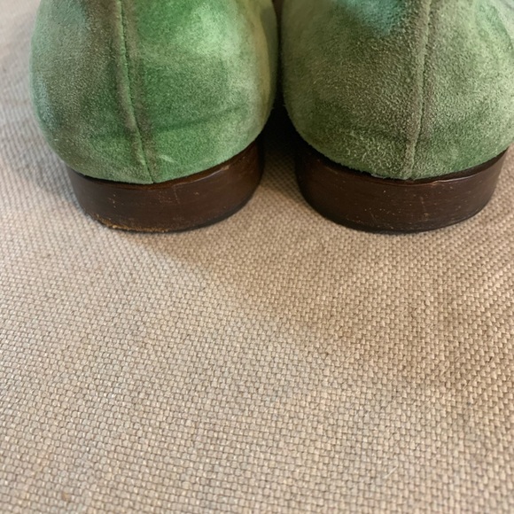 Designer PRADA Apple Green Suede Loafers w/ Leather Buckles.Sz 36 - Picture 6 of 10